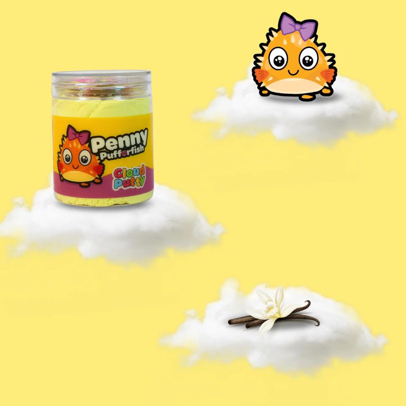 Putty Pals Penny Pufferfish Vanilla Cloud Putty
