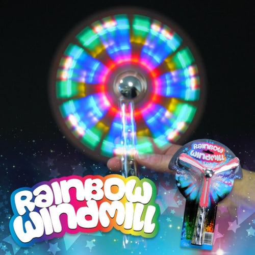 Flashing Light Up Rainbow Windmill