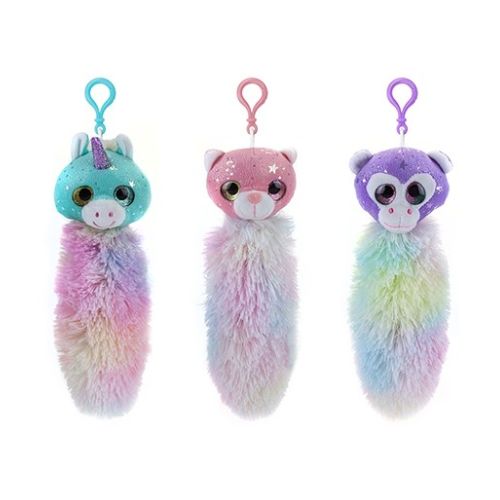 Pastel Fluffy Bobtail Clip On Plushies