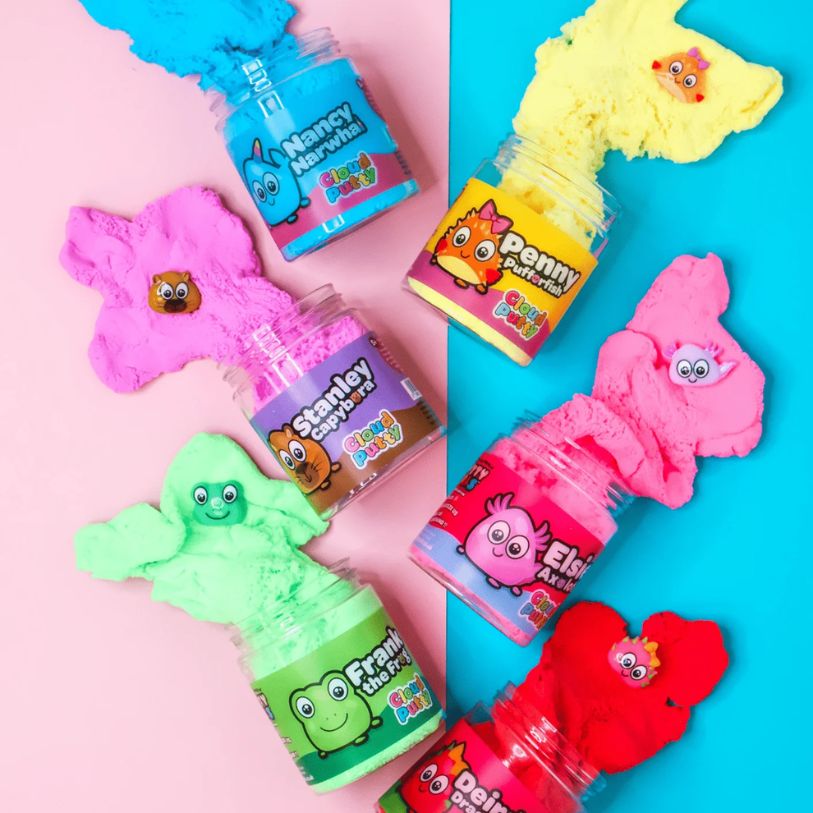 Putty Pals Elsie Axolotl Cotton Candy Cloud Putty