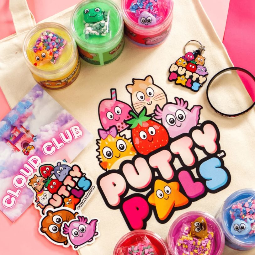 Putty Pals Elsie Axolotl Cotton Candy Cloud Putty