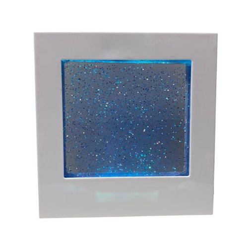 Colour Changing Glitter Square Light 22cm