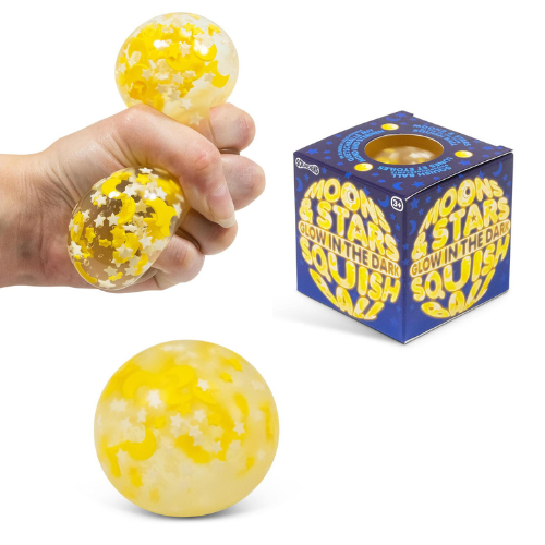 Scrunchems Glow in the Dark Moon and Stars Squishy Ball
