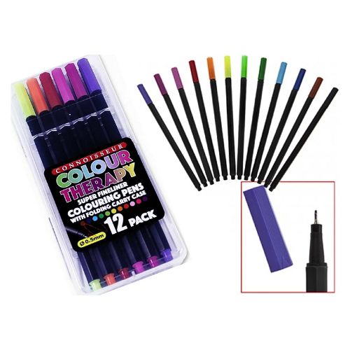 Colour Therapy Super Fine Liner Colouring Pens