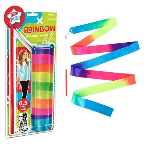 Rainbow Ribbon Streamer Wand