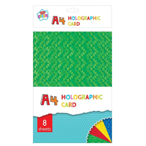 Multicoloured A4 Holographic Card 8 Sheets