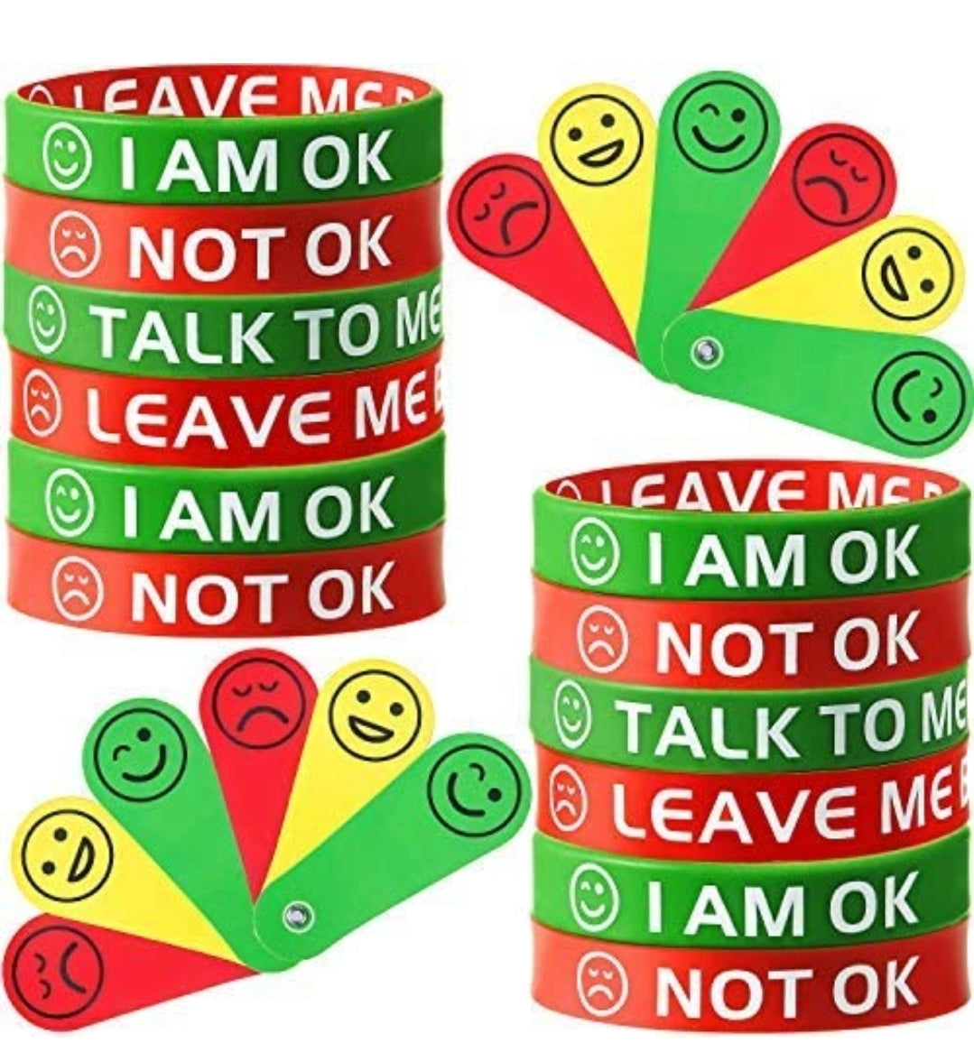 OK/Not OK Communication Emotion Bands & Cards (2 pack - see options)
